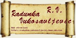 Radunka Vukosavljević vizit kartica